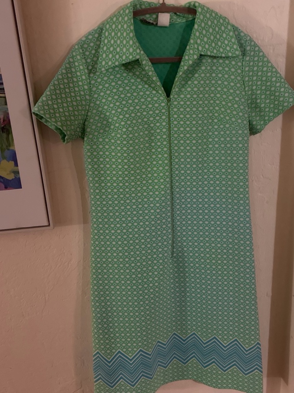 Vintage 1960 Bright Patterned dress